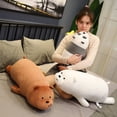 thumbnail image 2 of kawaii The Bare Bears Plush Polar Bear Toys Stuffed Doll Panda Peluche Room Decor Bedside Cushion Lovely Animal Kids Gifts, 2 of 5