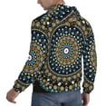 thumbnail image 4 of Bingfone Dot Mandala Men'S Drawstring Hoodie Long Sleeve Pocket Sweatshirts-Medium, 4 of 9