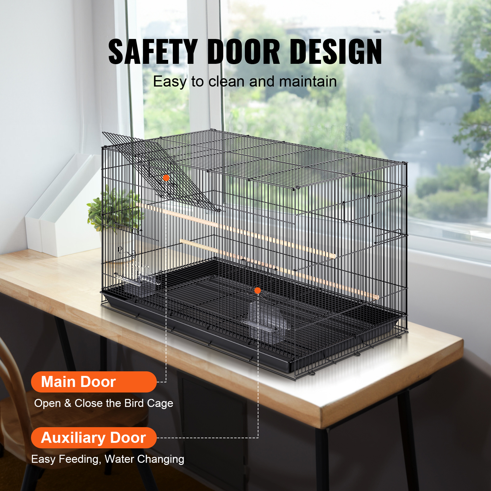 KFFKFF 30 Inch Bird Enclosure with Mobile Stand photo 4