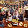 thumbnail image 6 of YANSION Blue Gold 21st Birthday Party Decorations, Happy 21st Birthday Pennant Banner, Metallic Gold Navy Blue Sequin Balloons Number 21 Balloon for Party Birthday Decorations, 6 of 7