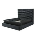 thumbnail image 5 of Better Home Products Cosmopolitan Velvet Upholstered Platform Queen Bed in Black, 5 of 9