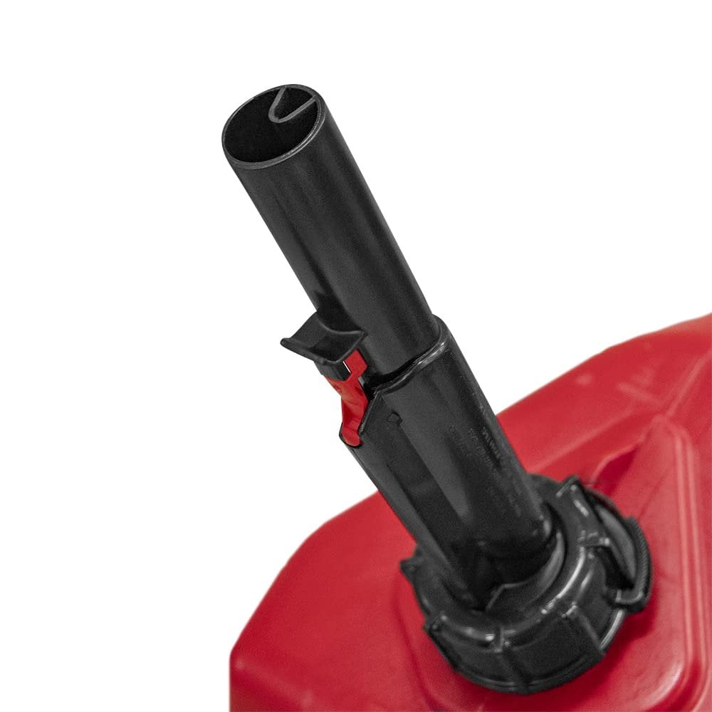 Midwest Military Style 5Gal Petrol Tank, MW2006 for Safely Storage and Transport, Red with Black, Medium