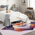 thumbnail image 3 of Floral Area Rug 4x5, Fox Rugs for Bedroom Living Room, Colorful Carpet, Machine Washable Rug, Non Slip Soft Low Pile Rugs Home Decor T6&-95, 3 of 7