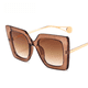 thumbnail image 3 of Gafas de sol de moda para mujer, gafas de sol con montura generosa, gafas planas de tendencia, 3 of 5