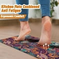 thumbnail image 5 of Boho Anti Fatigue Kitchen Mat Set of 2, Paisley Floral Kitchen Rugs and Mats PVC Rubber Waterproof Non Skid Cushioned Comfort Standing Mats Memory Foam Mat for Kitchen, Office, Laundry, 5 of 6