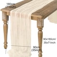 thumbnail image 1 of Camino de mesa de gasa semitransparente, tela de queso salvia, ajuste de mesa, comedor, decoración de boda Vintage, banquetes, arcos, decoración Bohemia Retro, 1 of 5