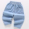 thumbnail image 5 of Shadoumai Girls Pure Denim Pants Summer Thin Straight Leg Long Trousers Casual Fashion Breathable, 5 of 5