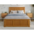 thumbnail image 3 of AFI Madison Full Wood Platform Bed with Matching Footboard and Twin Trundle, Light Toffee, 3 of 14