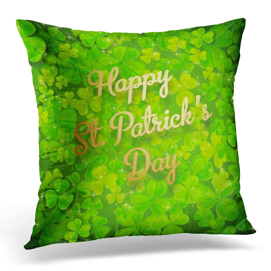 ARHOME Black Abstract St Patricks Day Green Beer Pillow Case Pillow