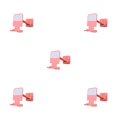 thumbnail image 3 of crativent Phone Holder Wall Self Adhesive Adjustable Cellphone Stand Organizer 90 Degree Rotation Retractable Rack Bathroom Pink 5Set, 3 of 6