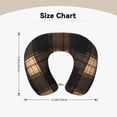 thumbnail image 3 of U-Shaped Pillow 11.8×9.8in With Pillow Core Comfortable Soft Invisible Zipper For Daily Travel Driving Office Saddlebrown Buffalo Plaid Check Tartan Scotland_2, 3 of 8