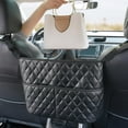 thumbnail image 1 of Braxan - Soporte Para Bolso De Coche Entre Asientos, Gran Capacidad, Bolsa De Almacenamiento Para Asiento Trasero, Barrera Para Mascotas Y Niños, Universal Para Suv, Camión, Rv (Negro), 1 of 5
