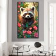 thumbnail image 3 of ZQA1752-AB Diamante AB parcial Diamante Serie Panda rojo Diamante cuadrado resina 40 * 70 CM Tamaño del lienzo 45 * 75 cm, 3 of 9