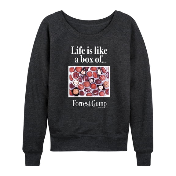 Forrest Gump - Life Is Like A Box Of Chocolates - Women's Lightweight French Terry Long Sleeve Shirt