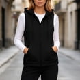 thumbnail image 2 of Womens Zip up Hoodie Vests - Women Sleeveless Drawstring Hooded Zipper Sweatshirt with Pockets Soft Fleece Winter Warm Hoodies Shirts, 2 of 7