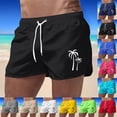 thumbnail image 2 of Kcolen Men's 7 Inch Inseam Swim Trunks,Men's Swim Trunks Elastic Waist Quick Dry Drawstring Beach Shorts Mens Summer Swimwear Beach Swimming Shorts,Hot Pink, 2 of 5