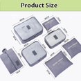 thumbnail image 4 of Packing Cubes - 7Pcs Packing Cubes for Suitcases & Travel - Collapsible Lightweight Luggage Storage Bags - Cloth Sorting Packages (Gray), 4 of 7