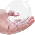 thumbnail image 3 of Clear Plastic Acrylic Fillable Ball Ornament Set, 3 of 8