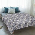 thumbnail image 4 of Navy Blue Baroque Blanket Soft Cozy Warm Twin Blanket for Bed, Plush Fuzzy Flannel Fleece Blankets for Sofa, Vintage Abstract Art Pattern Throw Blankets for Couch, Gifts for Men, 60"x80", 4 of 9
