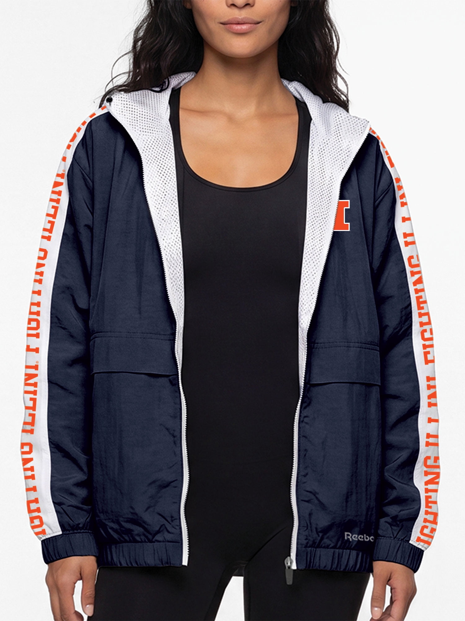 Illinois Fighting Illini Reebok Womens Colorblocked Full Zip Jacket
