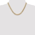 thumbnail image 2 of Leslie's Real 14kt Yellow Gold 7mm Semi-Solid Curb Link Chain; 18 inch; Lobster Clasp; for Adults and Teens; for Women and Men, 2 of 5