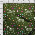 thumbnail image 2 of oneOone Viscose Jersey Green Fabric Skull Craft Projects Decor Fabric Printed By The Yard 60 Inch Wide, 2 of 5