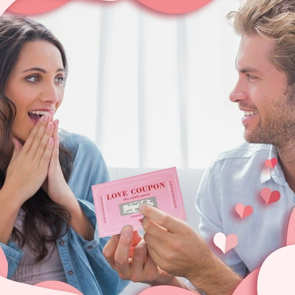 20 Pcs Cartes de Vœux de la Saint-Valentin à Gratter Coupons Notes à Gratter Cartes de Vœux Anniversaire de Mariage DIY Mari Romantique