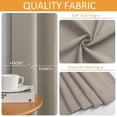 thumbnail image 6 of Chyhomenyc Stone Beige Curtains 63 Inches Long, Light Filtering Thermal Insulated Energy Saving Solid Soft Privacy Rod Pocket Window Curtains for Living Room Bedroom, Each 40Wx63L Inch, 2 Panels, 6 of 8