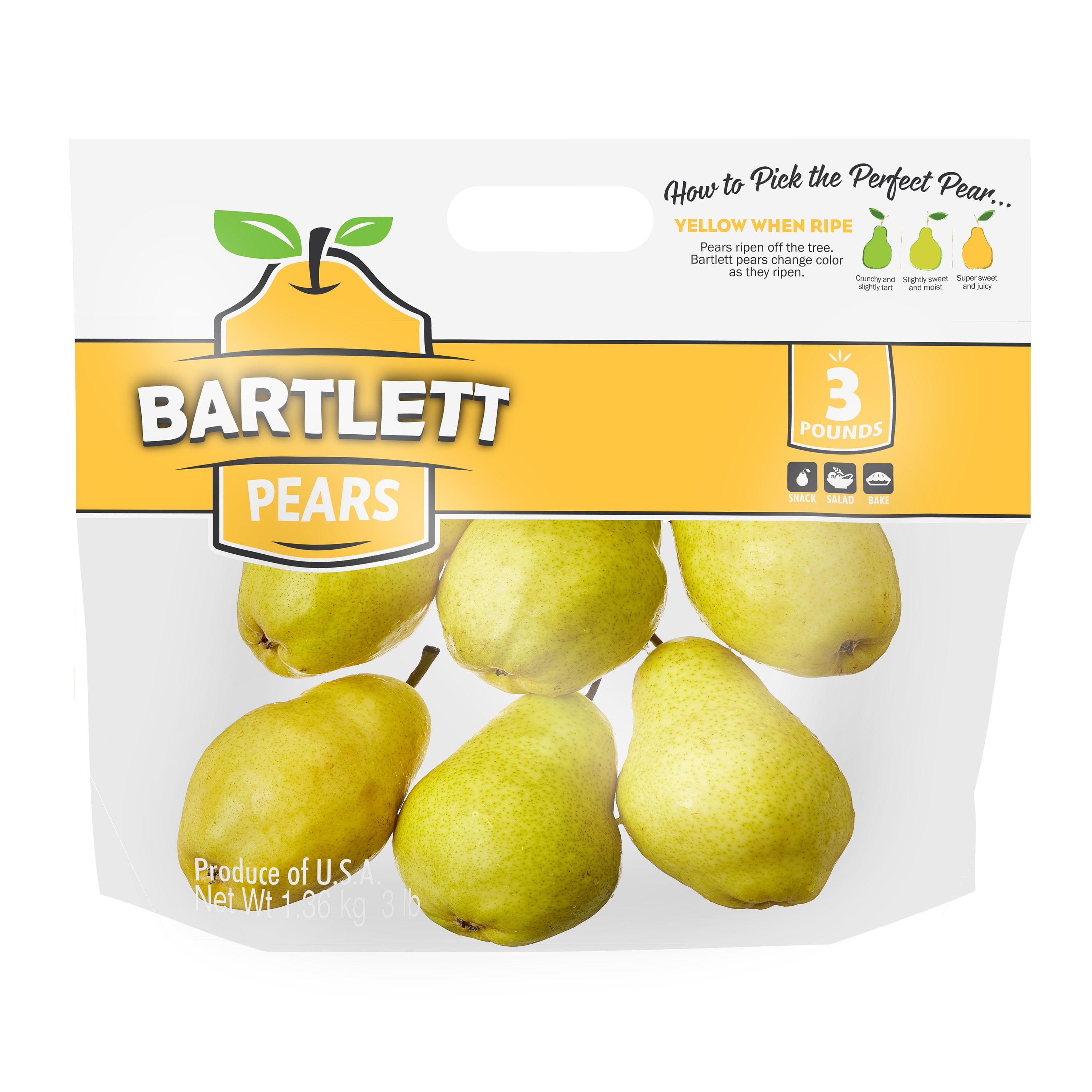 Bartlett Pears, 3 lb Bag