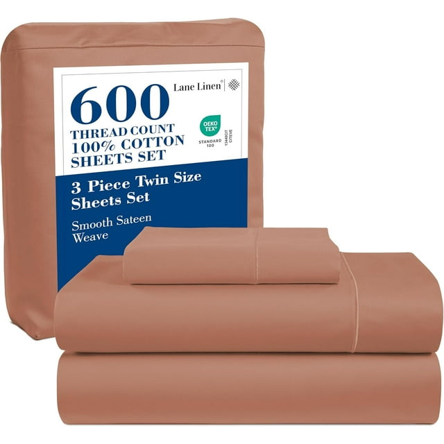 Softest Cotton Sheets Double Sheet Set Pc Set Thread Count Sateen Bedding Deep Pocket Sheets Cooling Sheets Double Size Sheets Breathable Bed Set ()