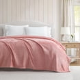 thumbnail image 3 of Martha Stewart the Bedford Collection Pink Clay King Bed Blanket, Soft Cozy Bedroom Blanket, Machine Washable, 3 of 5
