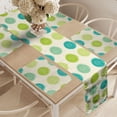 thumbnail image 2 of Ambesonne Abstract Table Runner & Placemats, Greenery Hand Drawn Rounds, Placemat 4 pcs + Runner 16"x90", Beige Apple Green Teal, 2 of 2