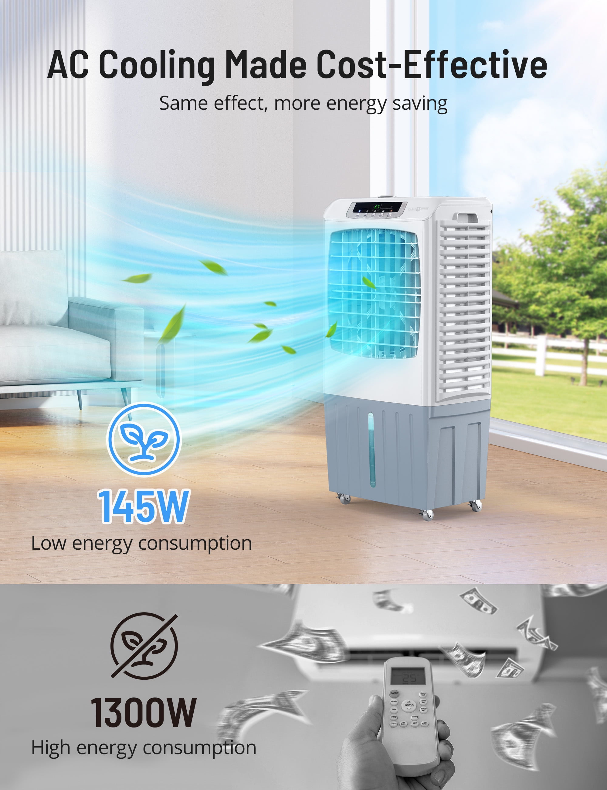 PM AIR Cooler Trolley/Stand Anti Rust Power Coated And 360 Degree