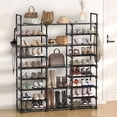 thumbnail image 1 of Zapatero de 9 Niveles, Organizador de Zapatos, Zapateros de Metal DIY, con Gancho para Sala de Estar, para Salón, Guardarropa y Vestíbulo, Negro esquí esquí Gafas de esquí, 1 of 5