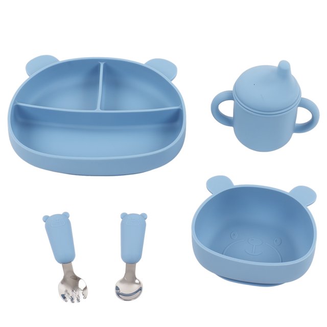 Kit De Alimentación InfantilDiseño De Ventosa Kit De Alimentación De Bebé Diseño De Oso Inofensivo Seguro Para Viajes Para El Hogar Para Bebés ANGGREK Otros