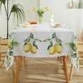 thumbnail image 4 of Lemon Rectangle Summer Floral Tablecloth 60x120 Inch, Waterproof, Washable, Fruit Fabric, Perfect for Indoor/Outdoor Kitchen, Camping, Picnic, 4 of 6
