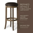 thumbnail image 3 of Maven Lane Eva Bar Stool in Walnut with Marksman Saddle Vegan Leather, Set of 3, 3 of 6