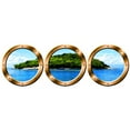 thumbnail image 3 of VWAQ Wall Art Porthole Window Murals - Nature Window Stickers - Cruise Ship Wall Decals - SPW8 (14" Diameter, Bronze), 3 of 3