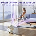 thumbnail image 3 of Lolsea Clip on Fans, Desk Fans, Wall Mount 3-in-1 Design, 6000mAh Rechargeable LED Fan with 5 Speeds & 4 Timer, Dual 360° Rotation, Remote, White, 3 of 7