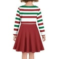 thumbnail image 3 of DISNIMO Girls Reindeer Christmas Dress for Girls Size 7-8 Dress for Girls Striped Long Sleeve Dress for Girl Kids Dresses for Girls Crew Neck Dress for Children Girls Long Sleeve Swing Dress Kids, 3 of 6