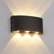 thumbnail image 1 of Luz LED de pared para dormitorio de 6 W, con brillo cálido de 3000 K, resistente al agua IP65, ideal para pasillos, escaleras, hoteles y bares, accesorio decorativo negro, 1 of 5