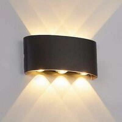 Aplique de pared para dormitorio Aplique de pared LED de 6 W, luz blanca cálida de 3000 K, aplique de pared impermeable IP65, luz decorativa para dormitorio, pasillo, sala de estar, escalera, bar del