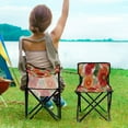 thumbnail image 5 of 600D Oxford Camping Chair Portable Foldable Chair Supports 220 lbs for Picnic, Fishing, Backpacking Red and Orange Flowers, 5 of 8