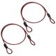 thumbnail image 1 of Uxcell 2-Pack Candado de Cable de Seguridad, 6.56FT Cable de Acero Recubierto para Equipaje con Doble Bucle [Rojo], 1 of 6