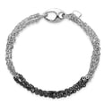 thumbnail image 3 of 925 Sterling Silver Fancy Chain Necklace Ruthenium & Rhodium-plated Link Bracelet 7.5 inch 7 mm, 3 of 4