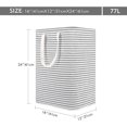 thumbnail image 1 of Cestas organizadoras grandes de 77 L para almacenamiento de ropa, cestas de lavandería con cordón, bolsa de lavandería plegable, cestas de lavandería plegables de gran capacidad (gris), 1 of 2