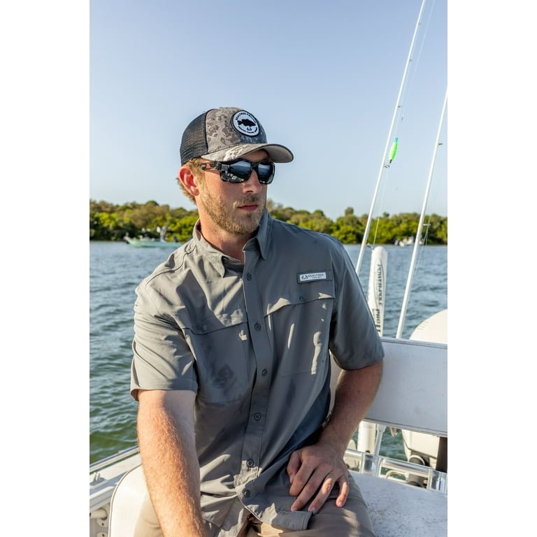 Realtree Short Sleeve Fishing Guide Shirt, Gargoyle, Size 3X-Large 