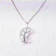 thumbnail image 4 of Wire Wrap Tree of Life Crescent Moon Pendant Necklace Crystal Stone Resin Pendant Necklaces for Women Men Collarbone Chain, 4 of 5