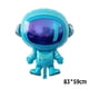 thumbnail image 3 of Globos de cohete 3D, globo de aluminio de astronauta, tema del espacio exterior, decoraciones para fiestas de cumpleaños, juguetes para niños（star black, 3 of 5