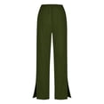 thumbnail image 5 of Womens Elastic High Waisted Palazzo Pants Casual Wide Leg Long Lounge Pants Spring Flowy Trousers with Pockets Ladies Comfy Plus Size Trendy Outfits Lightweight Cute Fashion Dressy Clothes, 5 of 6